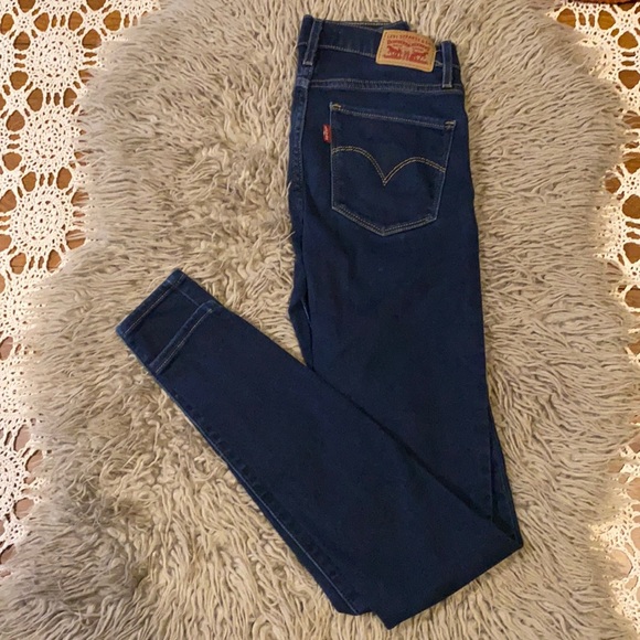 Levi’s 720 HIGH RISE SUPER SKINNY WOMEN'S JEANS 👖 Dark denim size 25 - Picture 1 of 4